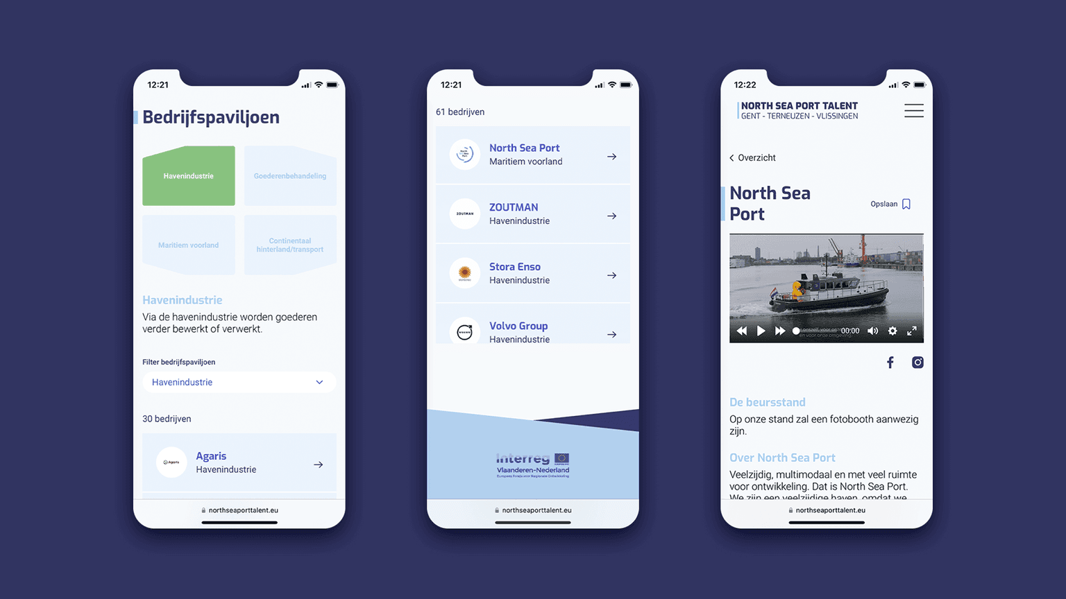 Superkraft - Work - North Sea port Talent - Mobile mockups