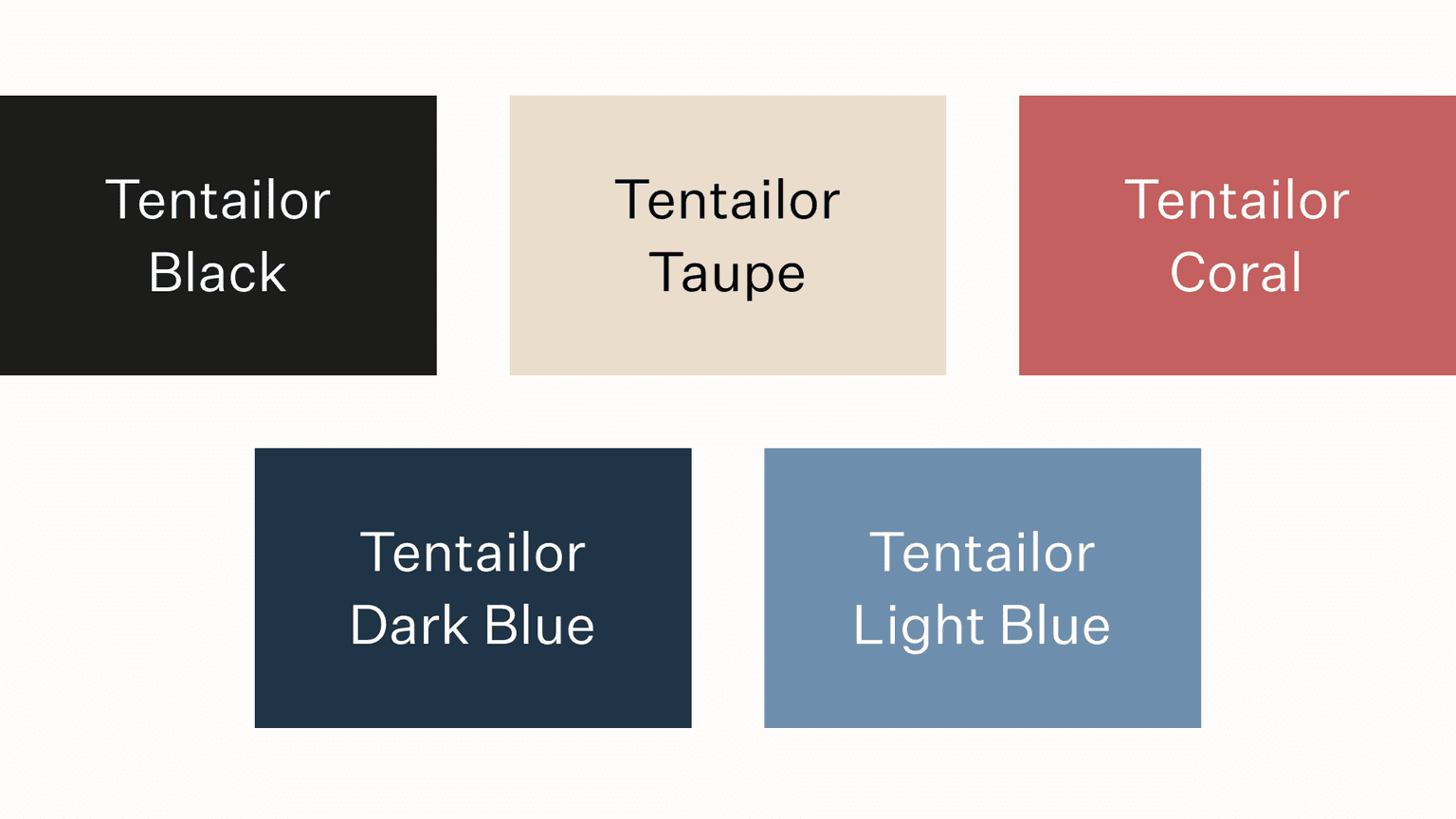 Tentailor branding color pallette