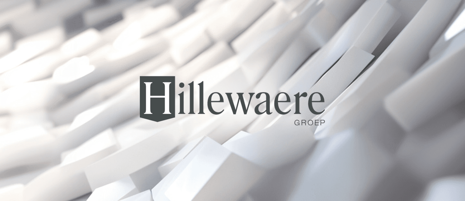 Hillewaere Group Job site mockup - Hero banner with logo